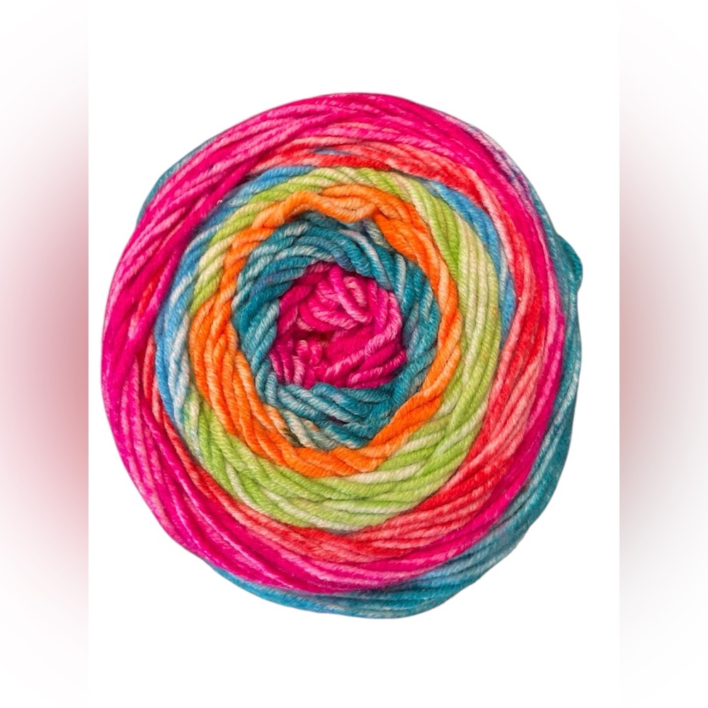 Lion Brand Mandala‎ Ombre Cake 100% Acrylic Yarn Happy 5.3 Oz 344 Yards NEW
